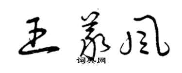 曾庆福王义风草书个性签名怎么写