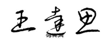 曾庆福王达思草书个性签名怎么写
