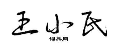 曾庆福王小民草书个性签名怎么写