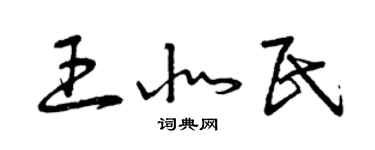 曾庆福王北民草书个性签名怎么写