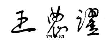 曾庆福王农跃草书个性签名怎么写