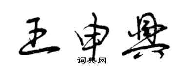 曾庆福王申兴草书个性签名怎么写