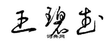 曾庆福王碧武草书个性签名怎么写