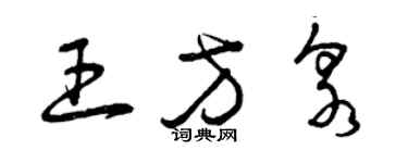 曾庆福王方泉草书个性签名怎么写