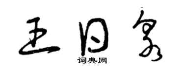 曾庆福王日泉草书个性签名怎么写