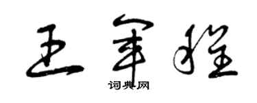 曾庆福王军程草书个性签名怎么写