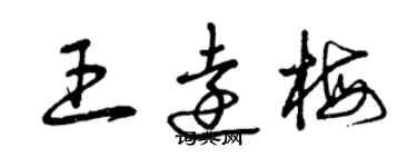 曾庆福王远梅草书个性签名怎么写