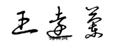 曾庆福王远兰草书个性签名怎么写