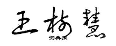 曾庆福王树慧草书个性签名怎么写