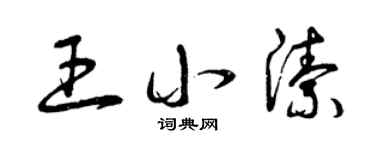 曾庆福王小洁草书个性签名怎么写
