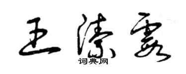 曾庆福王洁霞草书个性签名怎么写