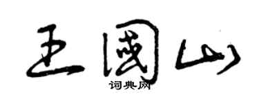 曾庆福王国山草书个性签名怎么写