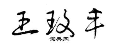 曾庆福王玫丰草书个性签名怎么写