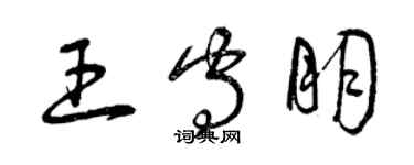 曾庆福王守朋草书个性签名怎么写