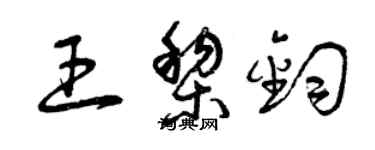 曾庆福王黎钧草书个性签名怎么写