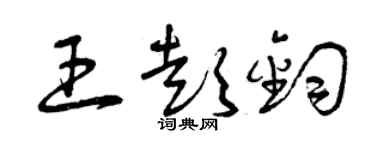 曾庆福王彭钧草书个性签名怎么写