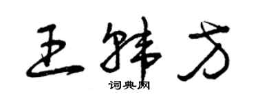 曾庆福王韩方草书个性签名怎么写