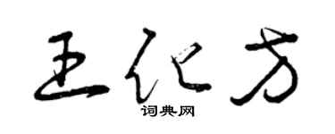 曾庆福王化方草书个性签名怎么写