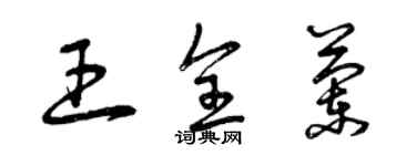 曾庆福王全兰草书个性签名怎么写