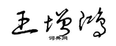 曾庆福王增鸿草书个性签名怎么写