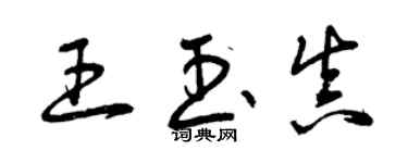曾庆福王玉真草书个性签名怎么写
