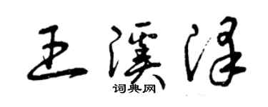 曾庆福王溪泽草书个性签名怎么写