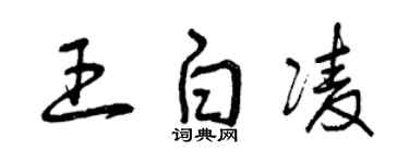 曾庆福王白凌草书个性签名怎么写