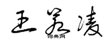曾庆福王若凌草书个性签名怎么写