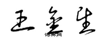 曾庆福王金望草书个性签名怎么写
