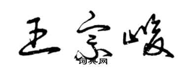 曾庆福王宗峻草书个性签名怎么写