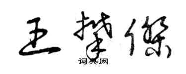 曾庆福王攀杰草书个性签名怎么写