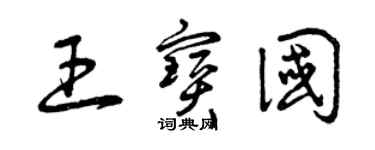曾庆福王宝国草书个性签名怎么写