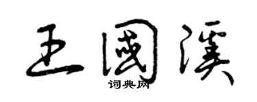 曾庆福王国溪草书个性签名怎么写