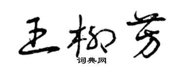 曾庆福王柳芳草书个性签名怎么写