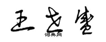 曾庆福王世盛草书个性签名怎么写