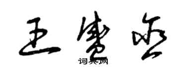 曾庆福王盛含草书个性签名怎么写
