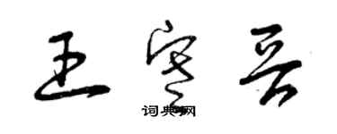 曾庆福王寒晋草书个性签名怎么写