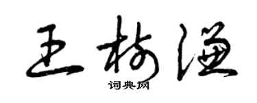 曾庆福王树谦草书个性签名怎么写