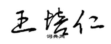 曾庆福王培仁草书个性签名怎么写