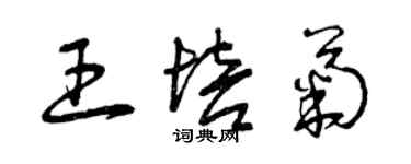 曾庆福王培菊草书个性签名怎么写