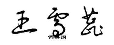 曾庆福王雪蕊草书个性签名怎么写