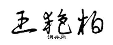 曾庆福王艳柏草书个性签名怎么写