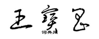 曾庆福王宝昌草书个性签名怎么写