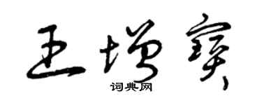 曾庆福王增宝草书个性签名怎么写