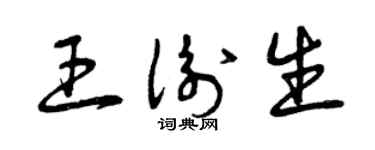 曾庆福王衡生草书个性签名怎么写
