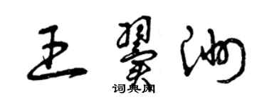 曾庆福王翼洲草书个性签名怎么写