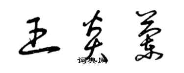 曾庆福王炎兰草书个性签名怎么写