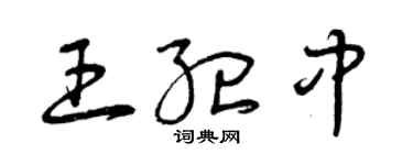 曾庆福王纪中草书个性签名怎么写