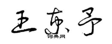 曾庆福王京予草书个性签名怎么写