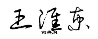 曾庆福王淮京草书个性签名怎么写